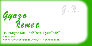 gyozo nemet business card